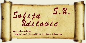 Sofija Udilović vizit kartica